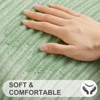 Simmore Decorative Throw Pillow Covers 26x26 Set of 2, Soft Natural Plush Flannel Double-Sided Fluffy Couch Pillow Covers for Sofa Living Room, Sage Green