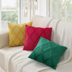 decorUhome Christmas Throw Pillow Covers 12x20 Inch Set of 2, Soft Plush Faux Fur Wool Lumbar Red Couch Pillow Covers, Decorative Neutral Pillow Cases for Bed Sofa Living Room Home Decor