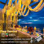 165FT 500 LED Christmas Lights, Plug in Christmas String Lights with Waterproof, 8 Modes Twinkle Fairy Lights for Xmas Garden Tree Holiday Decorations, Warm White