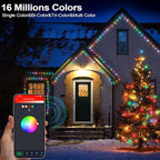 Christmas Outdoor Lights C9 99FT 150 LEDs, Smart APP Remote Control RGB String Lights Plug in, DIY Chasing Xmas Lights, Color Changing with Timer & Music Sync for Holiday Xmas Tree Decoration