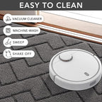 hicorfe Indoor Doormat,Front Back Door Mat Rubber Backing Non Slip Door Mats 20"x48" Absorbent Resist Dirt Entrance Doormat Inside Floor Mats for Entryway Washable Low-Profile(Grey)