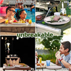 12-Piece Melamine Dinnerware Sets – Unbreakable Plates & Bowls Sets for Outdoor, Camping, Picnic, Party – Durable Dishware Sets, Lightweight & Shatterproof (White)