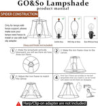 GO&SO Square Cut Corner Lampshade, 8x14x11 Inch Medium Table Lamp Shade Beige, Natural Fabric Handcrafted, Easy Assembly Required (Single) Living Room Floor Lamp Shades Replacement,Modern
