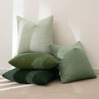 MIULEE Sage Green Pillow Covers 16x16 Inch Set of 4 Boho Farmhouse Home Decor Mordern Nordic Throw Pillows Covers Soft Corduroy for Couch Bed Sofa Living Room Forest Green