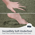 Bathroom Rugs 24" x 36", Non-Slip Extra Soft Absorbent Bath Rugs, Machine Washable Quick Dry Bath Mats for Bathroom Floor, Shower, Bathtub and Sink, Sage Green & Budding Green