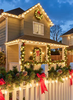 Vintage C9 LED Christmas Lights Outdoor, 200 Ft C9 String Lights with 200 Shatterproof Warm White Bulbs, Waterproof Connectable Christmas Tree Lights for Roofline Holiday Garden Party Xmas Decorations