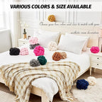 Uvvyui Knot Pillow Ball, Soft Black Home Decor Knotted Pillows, Handmade Round Plush Throw Pillow, Aesthetic & Cute Large Decorative Pillows for Bed, Floor, Couch, Bedroom Home Decor 11 inches