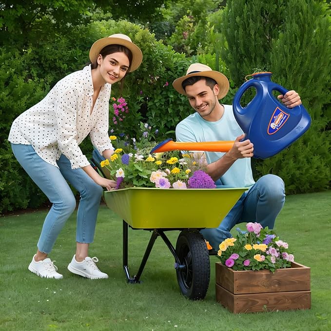 WKW1850T 1.32 Gallon Watering Can for Indoor & Outdoor, Watering Cans with Detachable Nozzle, Long Spout Watering Can for Indoor Plants Garden Flowers, 5L/170OZ