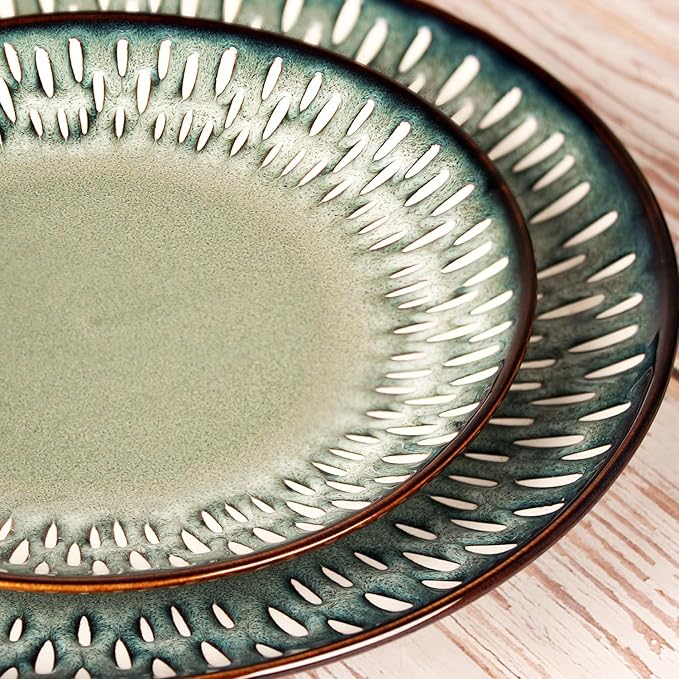 7.9-Inch Porcelain Plates Set, for Appetizer, Dinner Plates, Salad, Dessert, Snacks, Serving Plate Set of 6, Microwave and Dishwasher Safe, apply Home, Restaurant