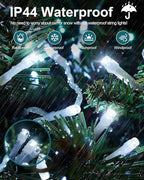 380LED 125FT Christmas Lights, Extra Long Outdoor String Lights Waterproof, Timer & Memory, 8 Modes Dimmable Plug in Fairy for Classroom Decor Outside Tree Wedding Patry Cool White
