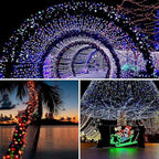 6 Pack Solar Chrismas Lights Outdoor, 285 FT Total 720 LED Solar String Lights for Outside with 8 Modes & Memory Function, Waterproof Twinkle Light for Xmas Tree Yard Party Decorations (Multicolor)