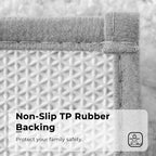 GRANNY SAYS Microfiber Bathroom Rugs Non Slip Washable, Water Absorbent Bath Mats for Tub Non Slip, Soft Bath Mats for Bathroom Floor & Shower, Long Bath Rug, 24" x 36", Grey Rug