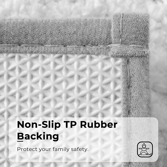GRANNY SAYS Microfiber Bathroom Rugs Non Slip Washable, Water Absorbent Bathroom Mats for Tub Non Slip, Soft Bath Mats for Bath Floor & Shower, Long Bath Rug, 24" x 48", Grey Rug