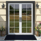 Yimobra Front Door Mat Outdoor Indoor Entrance, 100% Waterproof All-Season All Weather Doormat, Welcome Matt Outside Entry, Non Slip, Low Profile, Heavy Duty Patio Porch Floor Mats,47 x 24,Navy Blue