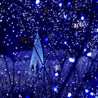 Joomer Blue Battery Christmas Lights, 66ft 200LED Fairy Lights Battery Operated Timer 8 Modes Waterproof for Outdoor Home Garden Party Holiday Christmas Trees Decoration