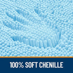 OLANLY Bathroom Rugs 36x24, Extra Soft Absorbent Chenille Bath Rugs, Rubber Backing Quick Dry, Machine Washable Bath Mats for Bathroom Floor, Tub and Shower, Home Decor Accessories, Sky Blue