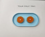 Blue Small Tray (10 inch), Oval Tray for Kitchen Counter, Bathtub Bathroom Vanity Items, Countertop Organizer, Coffee Accessory, Bar, Serving Seasoning, Salt and Pepper, Soap, Perfume.