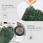 Walensee Bathroom Rug (24 x 72, Hunter Green) - Extra Soft, Absorbent Shaggy Microfiber Bath Mat, Non Slip, Machine Washable, Luxury Bathroom Floor Mat