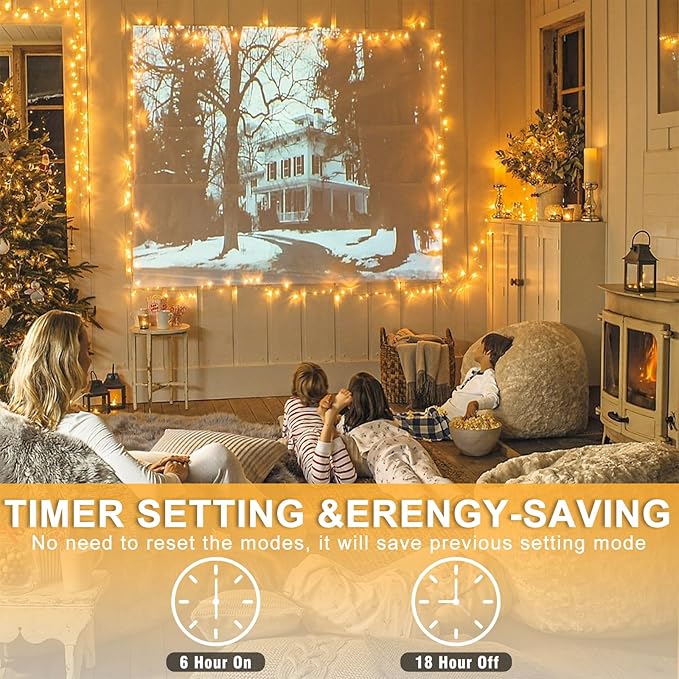 800 LED Christmas Lights Outdoor, Warm White Christmas Lights Indoor 8 Modes 262FT Clear Wire, Plug in Twinkle Fairy String Light for Outside Bedroom Wedding Xmas Tree Party Decorations