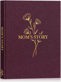 Lanpn Mom Life Story Book Journal with 270+ Prompts, Linen Hardcover Mother Story Guided Journal, Mom Memory Keepsake Book to Fill Out, Mother's Day Birthday Christmas Gift for Mom, Purple