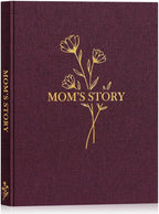 Lanpn Mom Life Story Book Journal with 270+ Prompts, Linen Hardcover Mother Story Guided Journal, Mom Memory Keepsake Book to Fill Out, Mother's Day Birthday Christmas Gift for Mom, Purple
