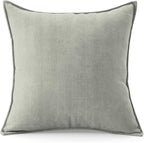 Luxury Tweed & Chenille Throw Pillow Covers – Set of 2 (18" x 18") with Soft and Luxurious Textures Decorative Throw Pillows for Couch, Bed, and Home Decor (Green)