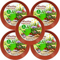 14 Inch (12.14 Inch Base) Case of 5 Plant Saucer - Terra Cotta Colored Polypropylene - Heavy Duty Indoor/Outdoor Tray and Drip Pan - Collects Flower Pot Excess Water
