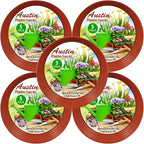 14 Inch (12.14 Inch Base) Case of 5 Plant Saucer - Terra Cotta Colored Polypropylene - Heavy Duty Indoor/Outdoor Tray and Drip Pan - Collects Flower Pot Excess Water