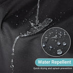 Black Shower Curtain Set for Bathroom, Heavy Duty Cloth Fabric Bath Curtain Set with 12 Plastic Hooks Simple Hotel Spa Quality Luxury Shower Curtains for Bathroom, Water Repellent, 72Wx72L