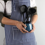 Ceramic Utensil Holder, Small Utensil Crock Ideal for Spoons, Forks and Knives, Easy to Clean 30 oz (Gradient Blue)