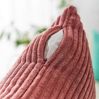 Home Brilliant Pillow Covers 22x22 Soft Cushion Covers Set of 2 Striped Velvet Throw Pillow Cases for Bed Living Room, 55x55 cm, 22 x 22 Inch, Dry Rose Pink