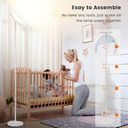 Floor Lamp,Bright 36W 3500LM Standing Lamp with Remote, 2700K Soft White to 6500K Cool White Adjustable,Touch Control Dimmable Torchiere Tall Light for Living Room,Bedroom,Office,Sofa(White)