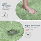 Walensee Large Bathroom Rug (24 x 40, Sage Green) Extra Soft and Absorbent Shaggy Bath Mat Machine Washable Microfiber Non Slip Luxury Floor Mat