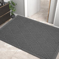 Sturdy Front Door Mat, Absorbent Muddy Dirt Resist Welcome Door Mats Outdoor Indoor, Stain and Fade Resistant, Non-Slip Rubber Backing Low Profile Doormat for Entryway, 60×36, Charcoal