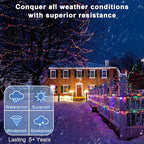 180 LED 59ft Christmas String Lights Indoor Outdoor, 8 Modes Christmas Fairy Lights with Timer & Momory, IP44 Waterproof Christmas Tree Lights for Xmas Patio Yard Fence Balcony Garden (Multicolor)
