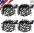 Solar String Lights Outdoor Waterproof 4PK 400LED 132FT Twinkle Lights Auto On/Off Solar Powered LED Fairy Light Green Wire with 8 Modes for Christmas Tree Party Wedding Garden Decoration (Cool White)