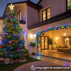 2 Pack Christmas String Lights Battery Operated with Timer, 66FT 200 LED Waterproof Twinkle Lights, 8 Modes Fairy Light for Indoor and Outdoor Bedroom Garland Tree Christmas Decorations (Multicolor)