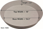 18 Inch (16.3 Inch Base) Case of 5 Plant Saucer - Terra Cotta Colored Polypropylene – Heavy Duty Indoor/Outdoor Tray and Drip Pan – Collects Flower Pot Excess Water Made in USA