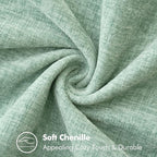MIULEE Pack of 2 Couch Throw Pillow Covers 18x18 Inch Greyish Green Farmhouse Decorative Pillow Covers with Stitched Edge Soft Chenille Solid Dyed Spring Pillow Covers for Sofa Bed Living Room