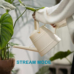 1 Gallon Watering Can Outdoor, Plastic Water Can for Plants with Comfort Grip Handle, Detachable Sprinkler Head