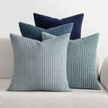 MIULEE Summer Throw Pillow Covers 24x24 Inch Set of 4 Western Neutral Decorative Cushion Covers Soft Boho Farmhouse Modern Coastal Home Decor for Couch Bed Sofa Living Room Dark Blue Navy Series