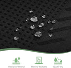 3D Embossed Pattern Shower Curtain, Simple and Chic Pattern Vintage Curtain for Bathroom, Waterproof Fabric Shower Curtains with Hooks, 72 W x 72 H, Black