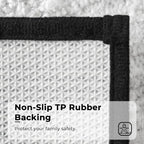 GRANNY SAYS Microfiber Bathroom Rugs Non Slip Washable, Water Absorbent Bathroom Mats for Tub Non Slip, Soft Bath Mats for Floor & Shower, Long Bath Rug, 20" x 32", Black Bath Rug