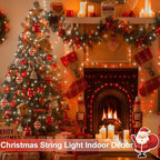 6 Pack 270FT Solar Christmas Lights Outdoor Waterproof, Super Bright 480 LED Solar String Lights with 8 Lighting Modes, Green Wire Twinkle Tree Light for Outside Xmas Party Decor (Red and White)