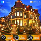 492FT Outdoor Christmas Lights, 1300 LED Super Long String Lights 8 Lighting Modes & Timer Memory, Outsite Waterproof Light Strings for House Tree Garden Wedding Party Holiday Decorations Warm White