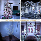 66Ft 200LED Fairy Lights Plug in with Remote, Waterproof String Lights Outdoor & Indoor 8 Modes with Timer, LED Twinkle Lights for Girl's Room Garden Patio Halloween Christmas Decorations (Cool White)