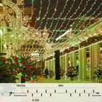 66FT 200 LED Christmas Lights Outdoor, Plug in Christmas String Lights Indoor, Waterproof & 8 Modes & Timer Function, Connectable Fairy Twinkle Light for Bedroom Classroom Wedding Decor, Red Green