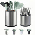 Utensil Holder,Extra Large Utensil Holder for Kitchen Counter, Silverware Organizer, Stainless Steel Storage Cooking Caddy Flatware Spoon Spatula Tool Cutlery Container(2 Set)