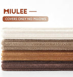 MIULEE Boho Farmhouse Fall Throw Pillow Covers 18x18 Inch Set of 4 Rustic Mordern Neutral Cushion Covers Soft Corduroy Nordic Home Decor for Couch Bed Sofa Living Room Brown