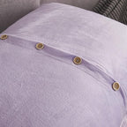 WERDIM Shaggy Faux Fur Pillowcases 2 Pack Button Closure Velvet Pillow Shams King Size (Tie Dye Lilac, 20 X 36 Inches)